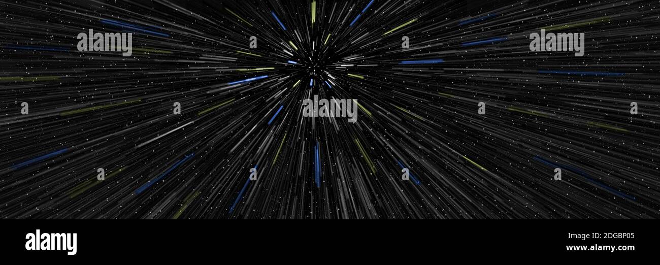 Warp speed abstract background Stock Photo