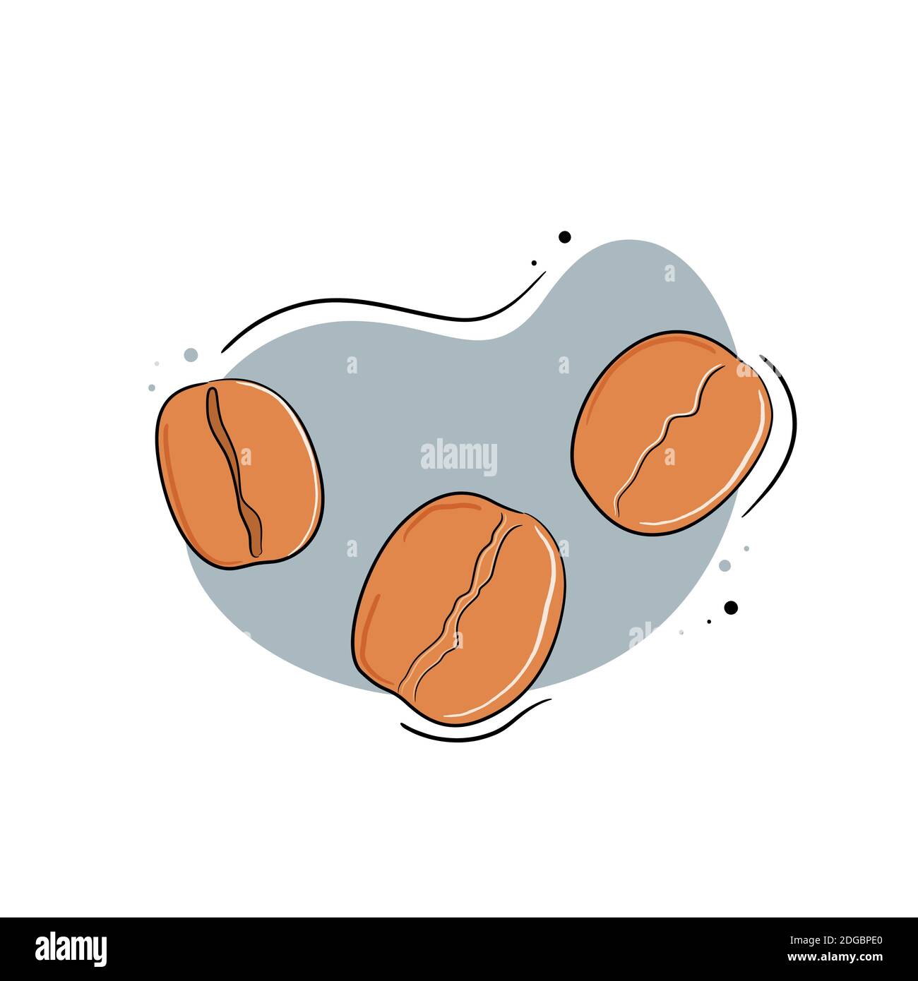 Coffee beans icons, hand drawn vector illustration Stock Vector Image ...