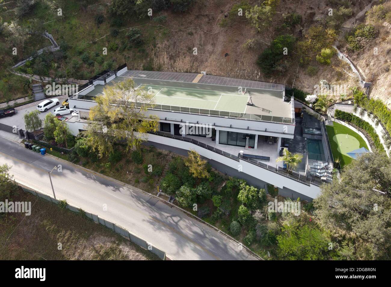 General overall aerial view of 10971 Chalon Road on Tuesday, December 8 ...