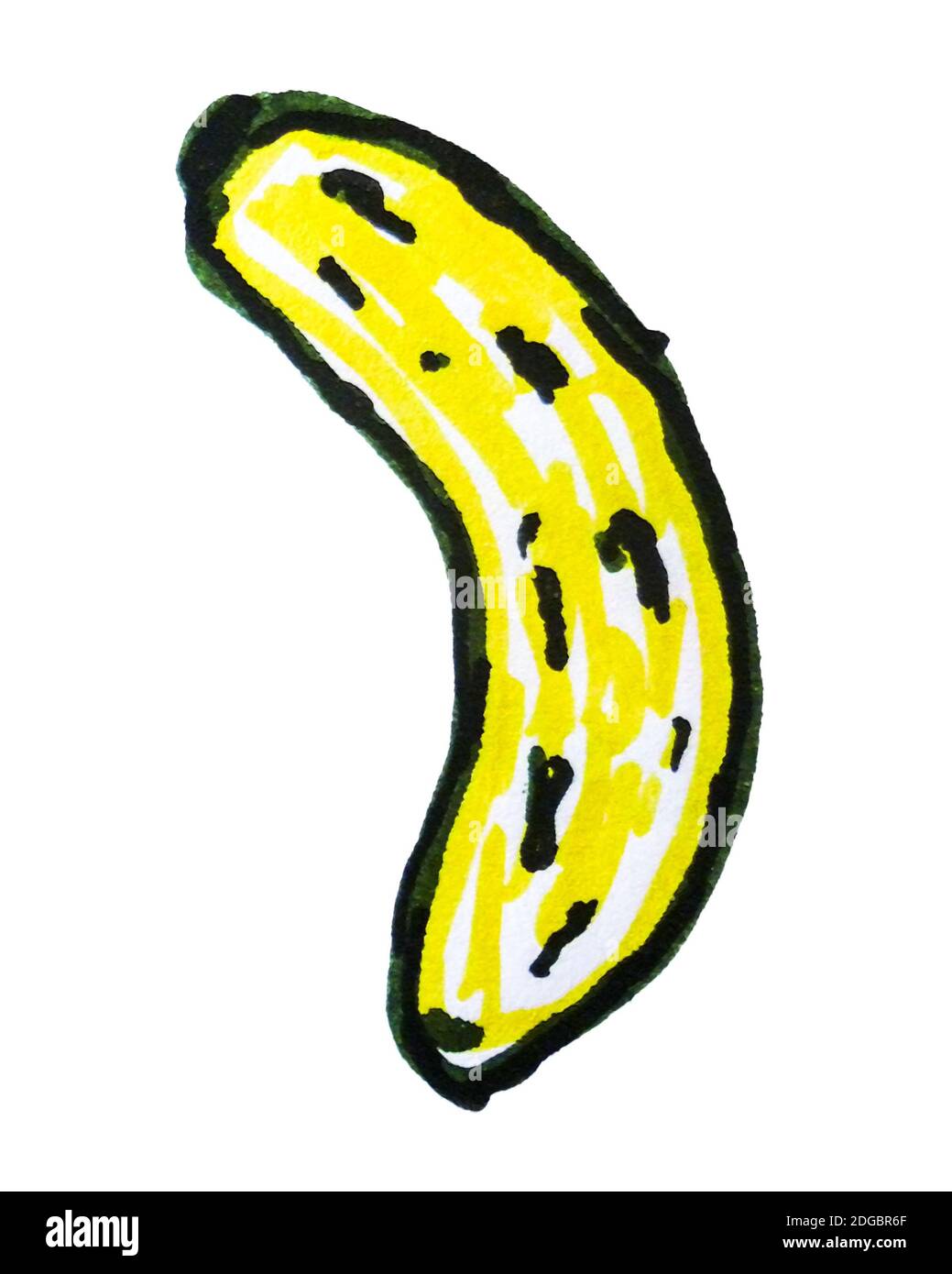 Isolated Banana Cartoon Drawing Stock Photo - Alamy