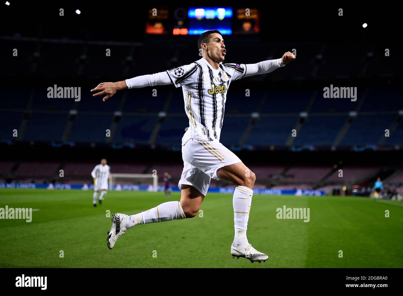 Barcelona, Spain. 08th Dec, 2020. BARCELONA, SPAIN - December 08, 2020: Cristiano Ronaldo of Juventus FC celebrates after scoring the opening goal during the UEFA Champions League Group G football match between FC Barcelona and Juventus. (Photo by Nicolò Campo/Sipa USA) Credit: Sipa USA/Alamy Live News Stock Photo