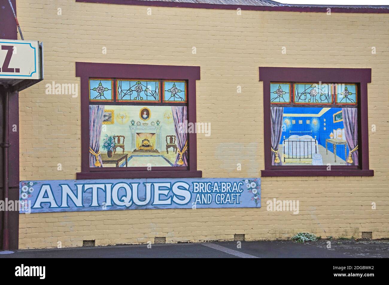 Arkwrights Antique Shop exterior, Belmont Road, Paeroa, Waikato Region