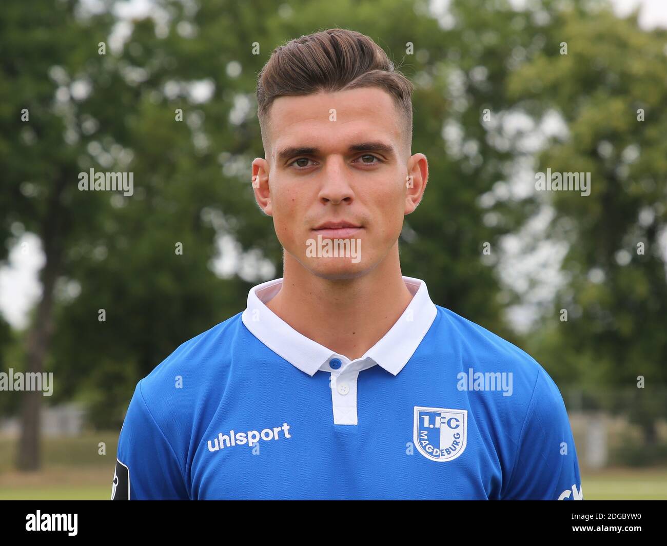 German footballer Tobias MÃ¼ller 1st FC Magdeburg DFB 3rd league season 2019-20 Stock Photo