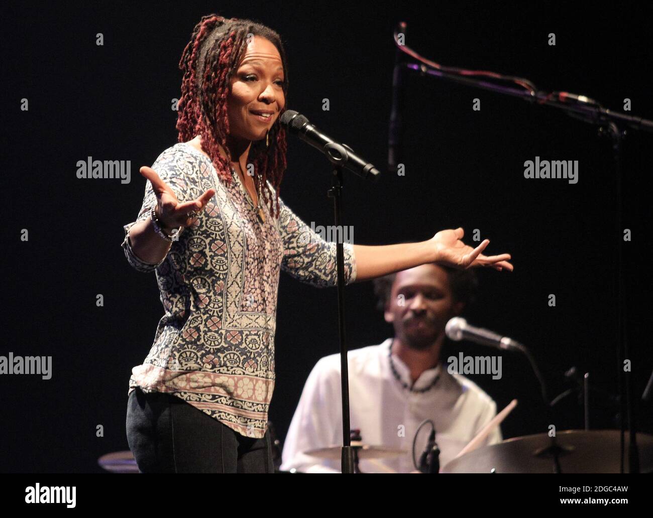 Soul singer Lisa Simone, daughter of late Nina Simone, performs live at