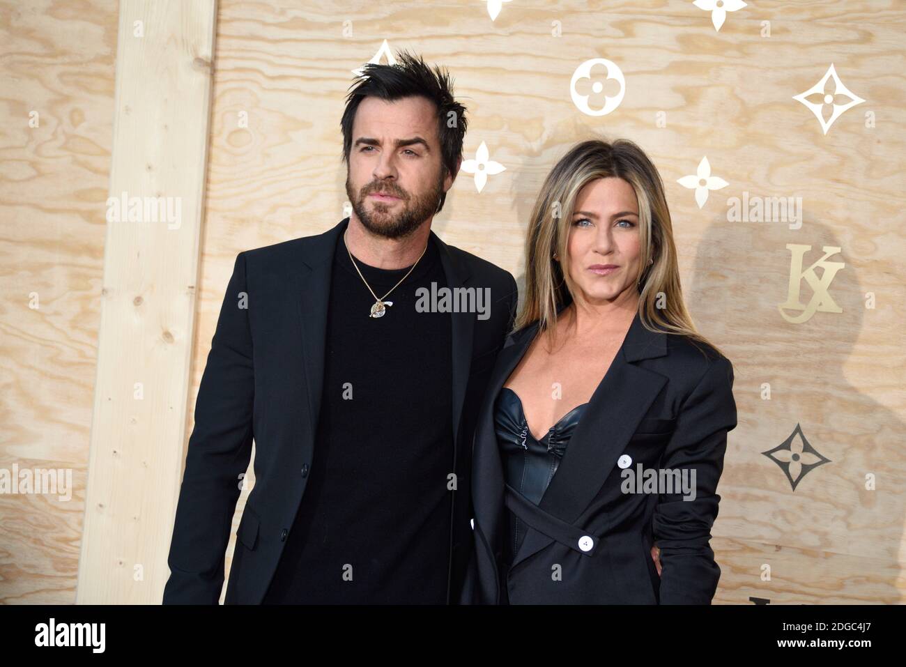 Justin Theroux and Jennifer Aniston attending the Louis Vuitton's Dinner for the Launch of Bags by Artist Jeff Koons at Musee du Louvre in Paris, France,on April 11, 2017. Photo by Alban Wyters/ABACAPRESS.COM Stock Photo