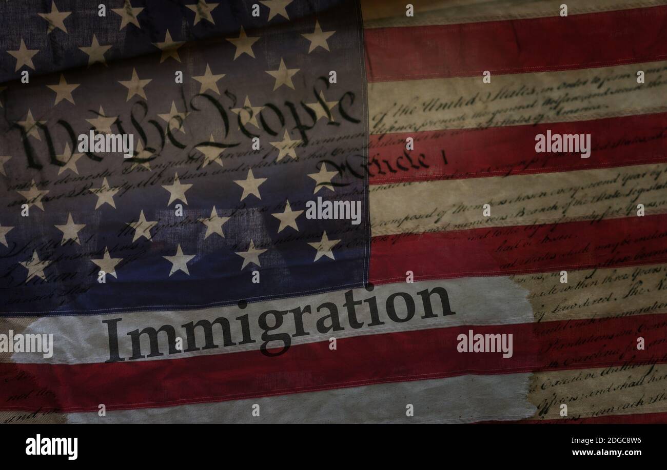 US Immigration concept Stock Photo