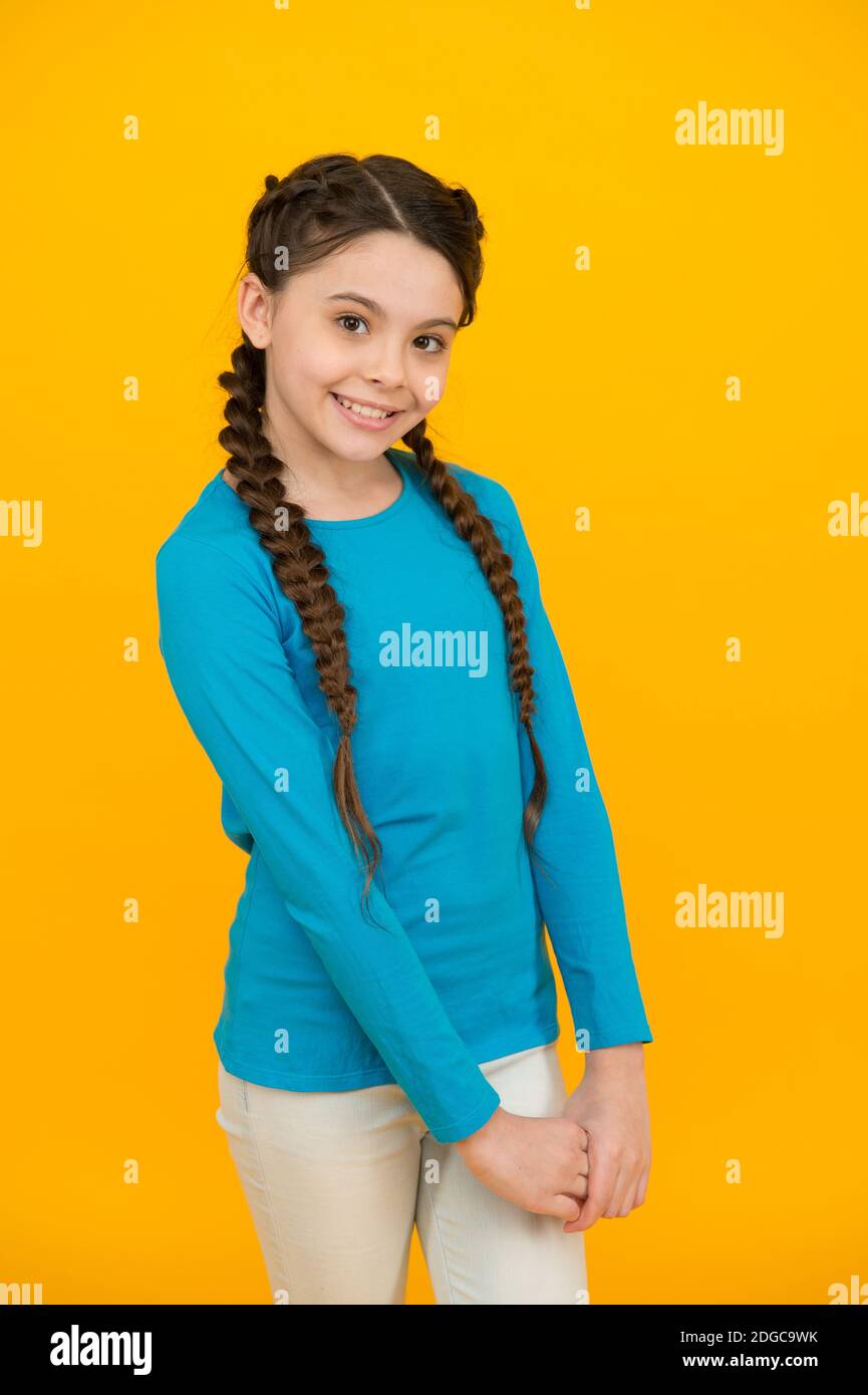 Pigtails brunette cute teen hi-res stock photography and images - Alamy