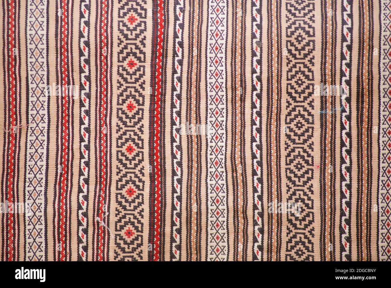 Indian woven textile, Ladakh, Jammu & Kashmir, India Stock Photo