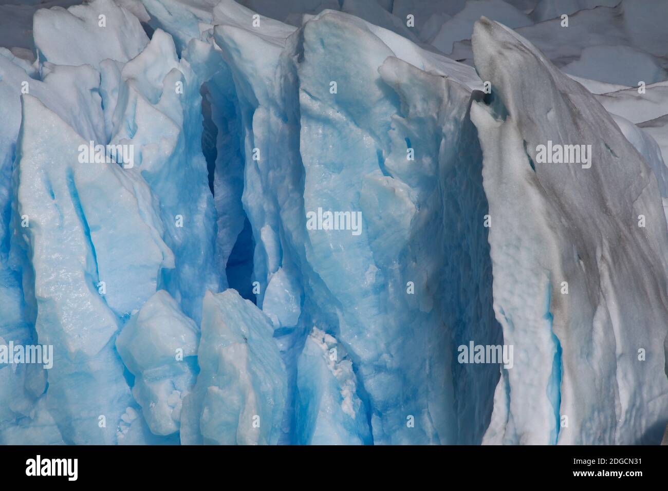 Ice crystal glacier Stock Photo