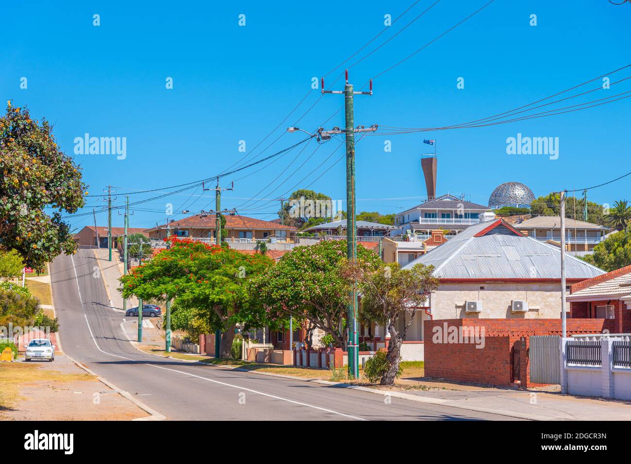 View of a street in the center of Geraldton, Australia Stock Photo