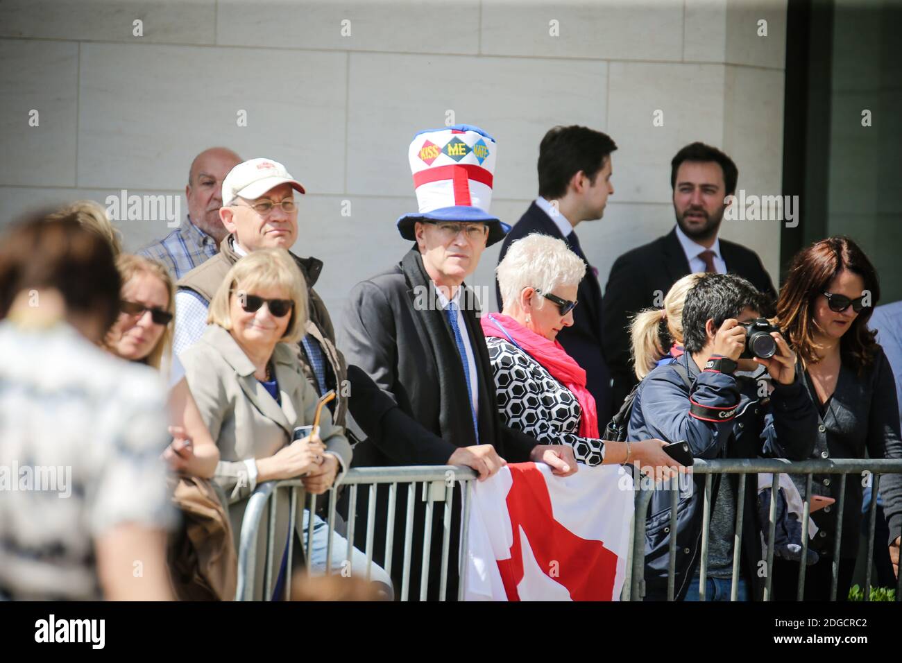LUXEMBOURG  OUT - The Duchess of Cambridge arriving with Crown Princess Stephanie at MUDAM (Musze d'Art Moderne) during a day of visits in Luxembourg where she is attending commemorations marking the 150th anniversary 1867 Treaty of London, that confirmed the country's independence and neutrality, Luxembourg on May 11, 2017. Photo by ABACAPRESS.COM Stock Photo