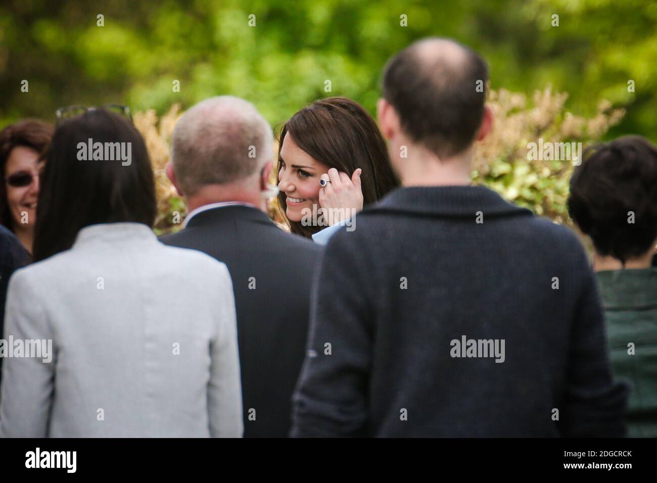 LUXEMBOURG  OUT - The Duchess of Cambridge arriving with Crown Princess Stephanie at MUDAM (Musze d'Art Moderne) during a day of visits in Luxembourg where she is attending commemorations marking the 150th anniversary 1867 Treaty of London, that confirmed the country's independence and neutrality, Luxembourg on May 11, 2017. Photo by ABACAPRESS.COM Stock Photo