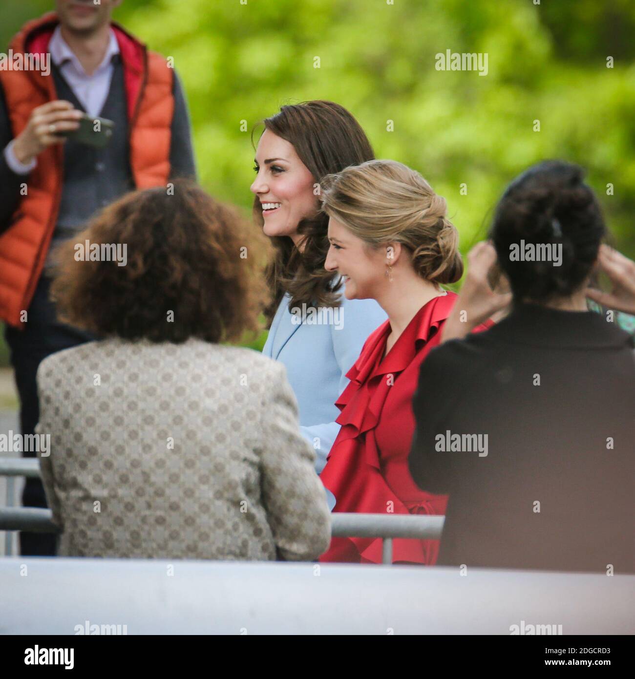 LUXEMBOURG  OUT - The Duchess of Cambridge arriving with Crown Princess Stephanie at MUDAM (Musze d'Art Moderne) during a day of visits in Luxembourg where she is attending commemorations marking the 150th anniversary 1867 Treaty of London, that confirmed the country's independence and neutrality, Luxembourg on May 11, 2017. Photo by ABACAPRESS.COM Stock Photo