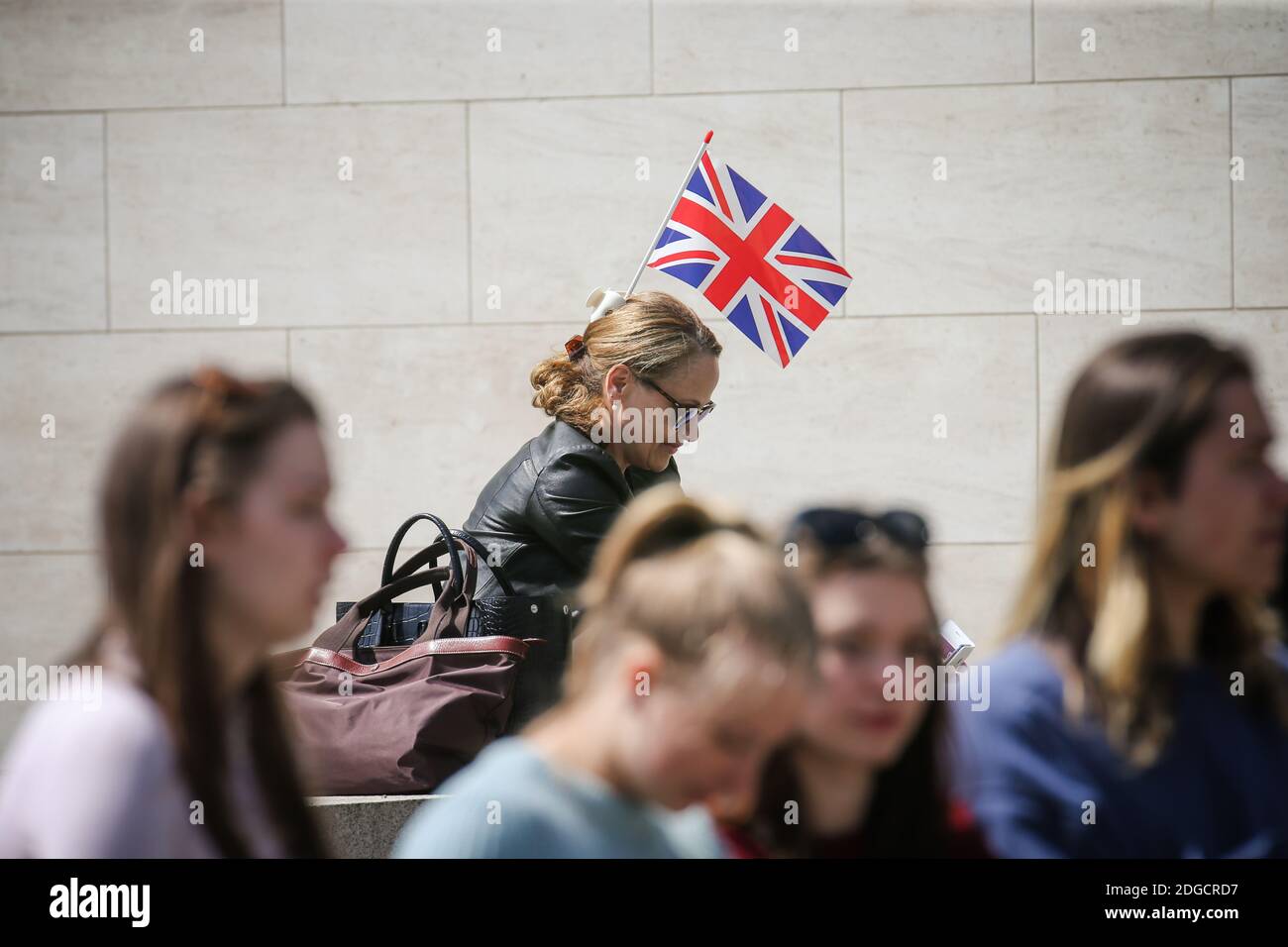 LUXEMBOURG  OUT - The Duchess of Cambridge arriving with Crown Princess Stephanie at MUDAM (Musze d'Art Moderne) during a day of visits in Luxembourg where she is attending commemorations marking the 150th anniversary 1867 Treaty of London, that confirmed the country's independence and neutrality, Luxembourg on May 11, 2017. Photo by ABACAPRESS.COM Stock Photo