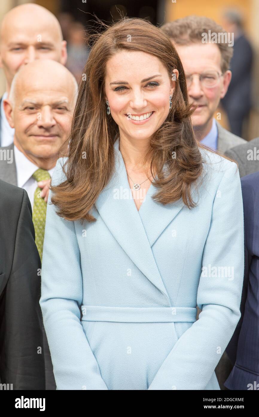 LUXEMBOURG OUT - Catherine, Duchess of Cambridge with Princess Stephanie of Luxembourg as they take a short walk outside the City Museum to view the capital during a one day visit on May 11, 2017 in Luxembourg. The Duchess will attend a series of engagements to celebrate the cultural and historic ties between the UK and Luxembourg and the official commemoration of the 1867 Treaty of London, which confirmed Luxembourgs independence and neutrality. Photo by ABACAPRESS.COM Stock Photo