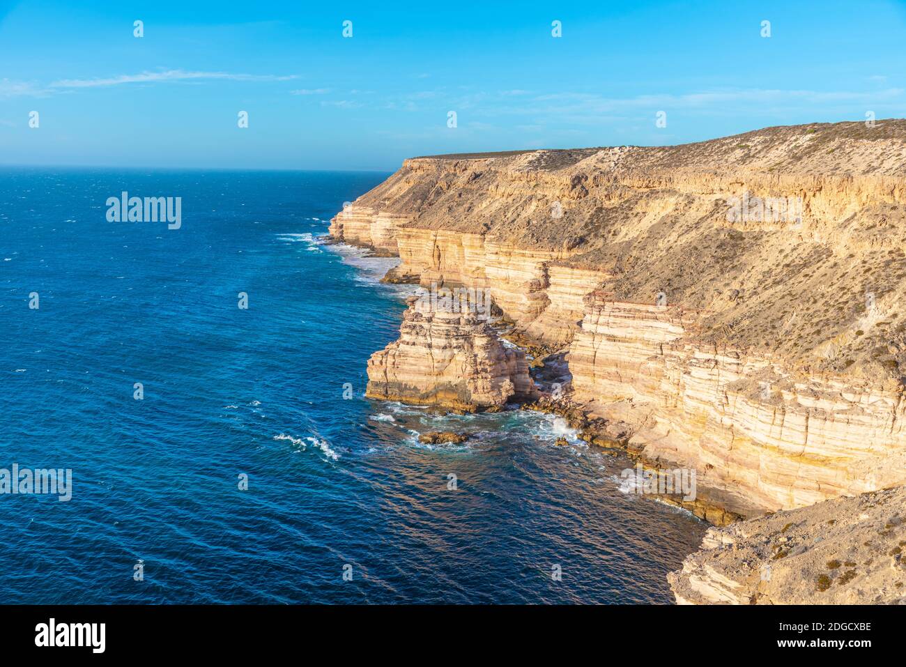 Island rock and castle cove at Kalbarri national park in Australia ...