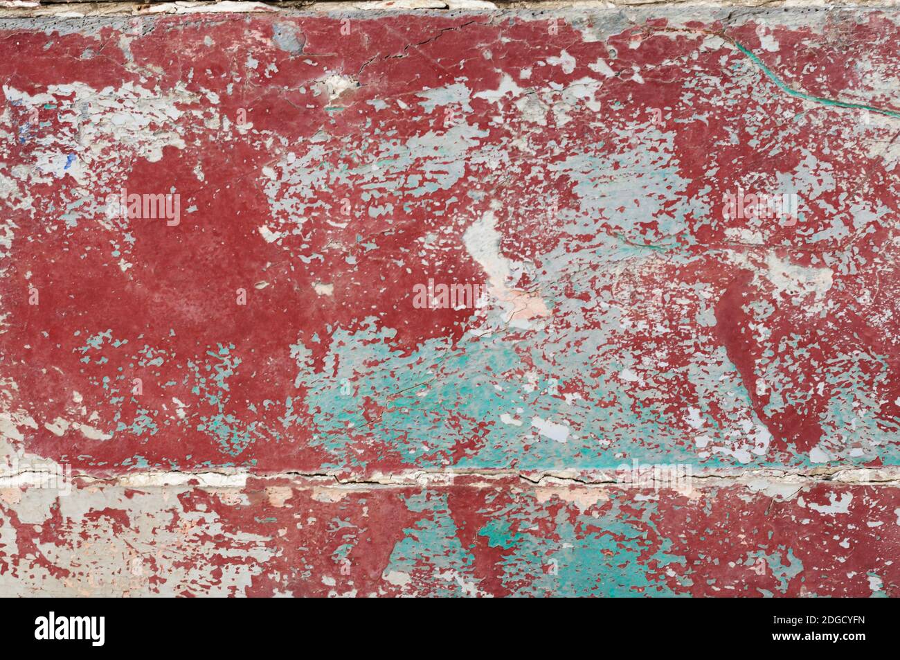 Rustic wood background, texture with weathered layers of paint. Stock Photo