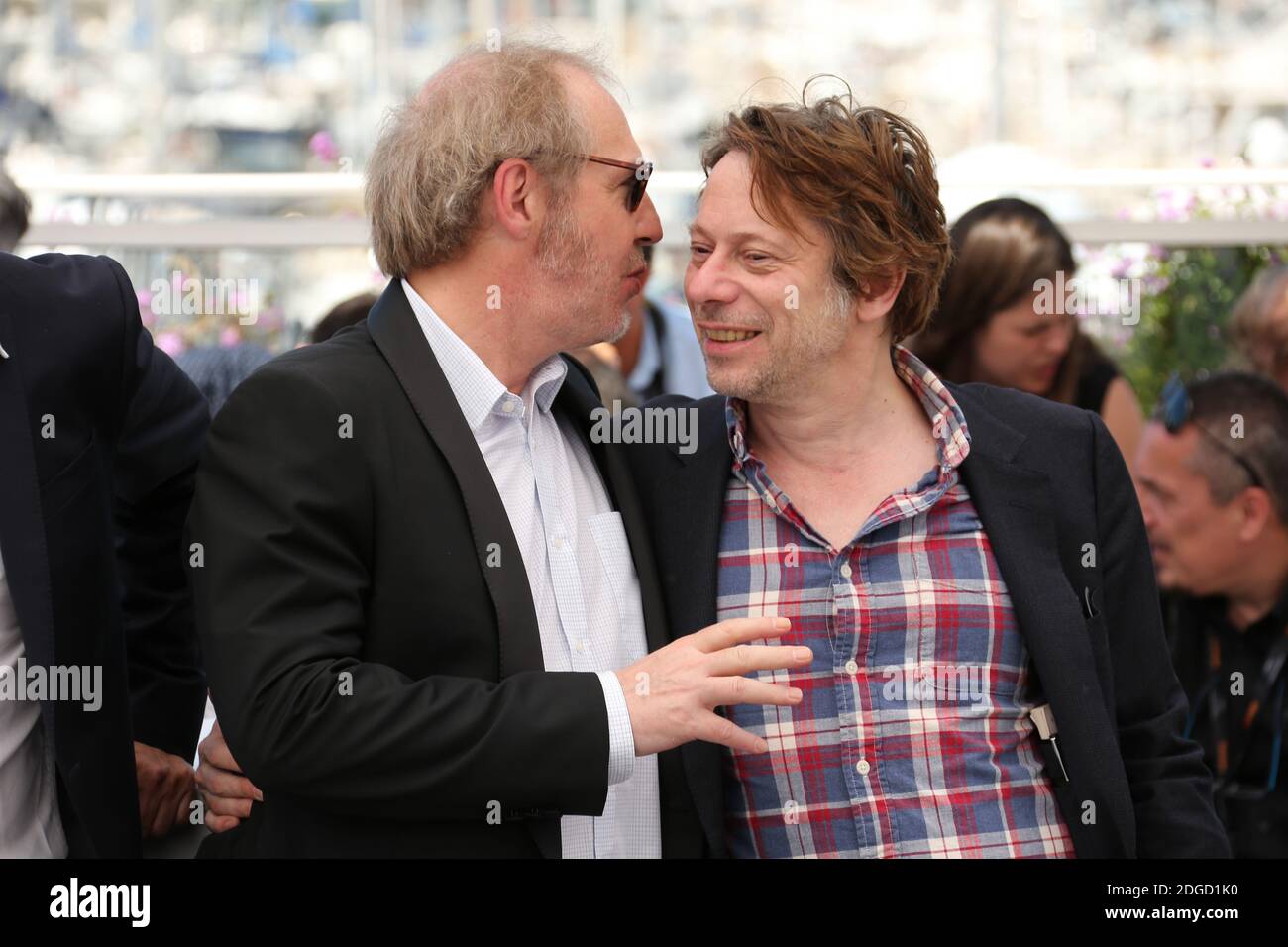 Director Arnaud Desplechin, Mathieu Amalric posing at Les Fantomes d'Ismael  photocall held at the Palais des Festivals in Cannes, France on May 17,  2017, as part of the 70th Cannes Film Festival.