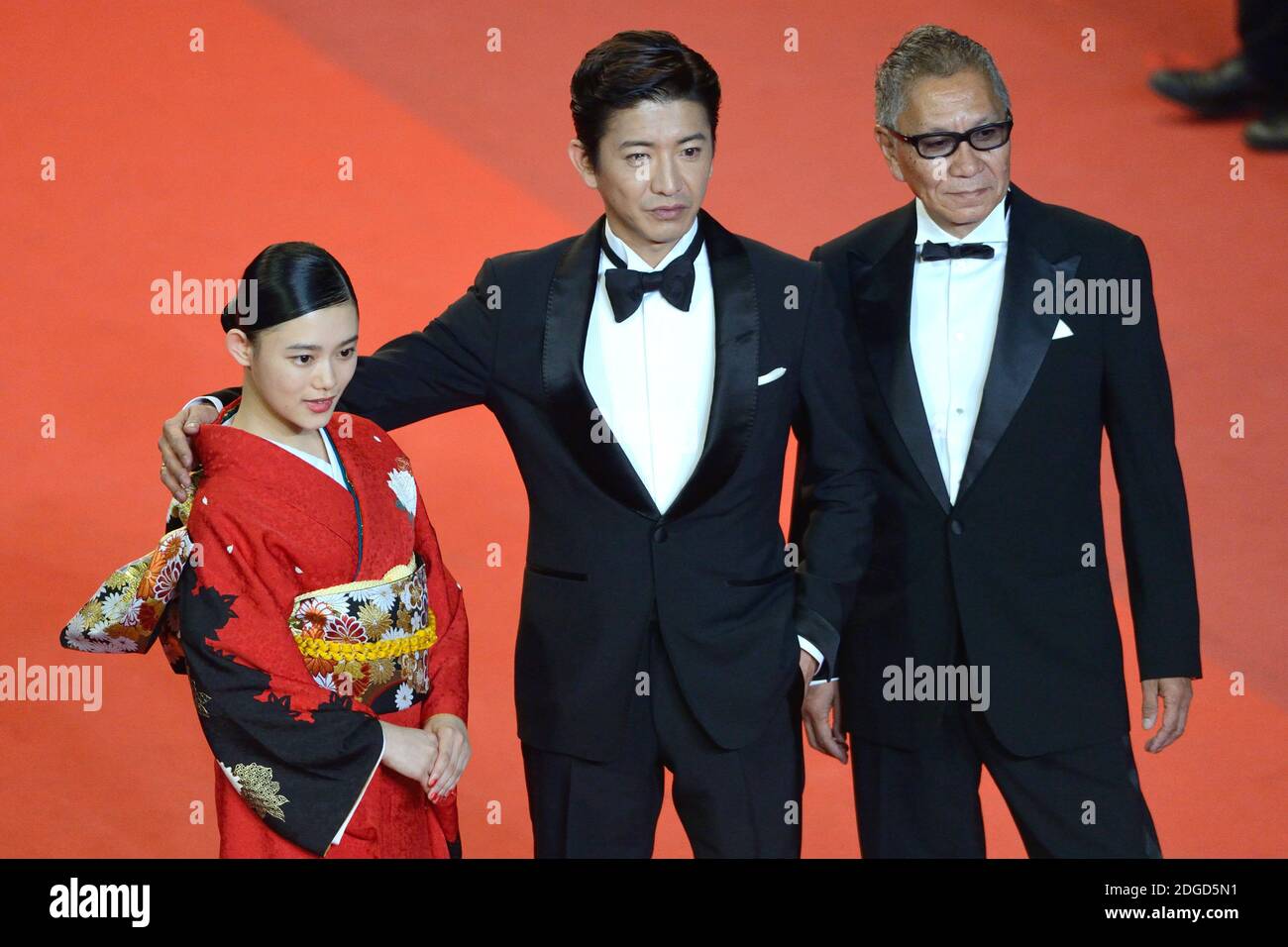 Takashi Miike Takuya Kimura And Hana Sugisaki Arriving At The Blade Of takashi-miike-takuya-kimura-and-hana-sugisaki-arriving-at-the-blade-of