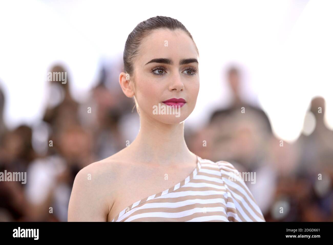 Lily Collins attending the Okja photocall as part of the 70th Cannes