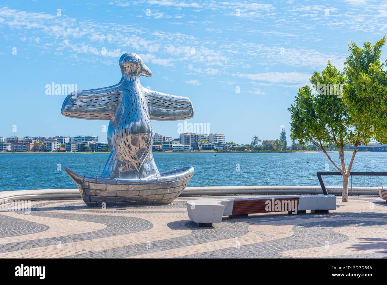 First Contact Sculpture in Perth, Australia Stock Photo Alamy