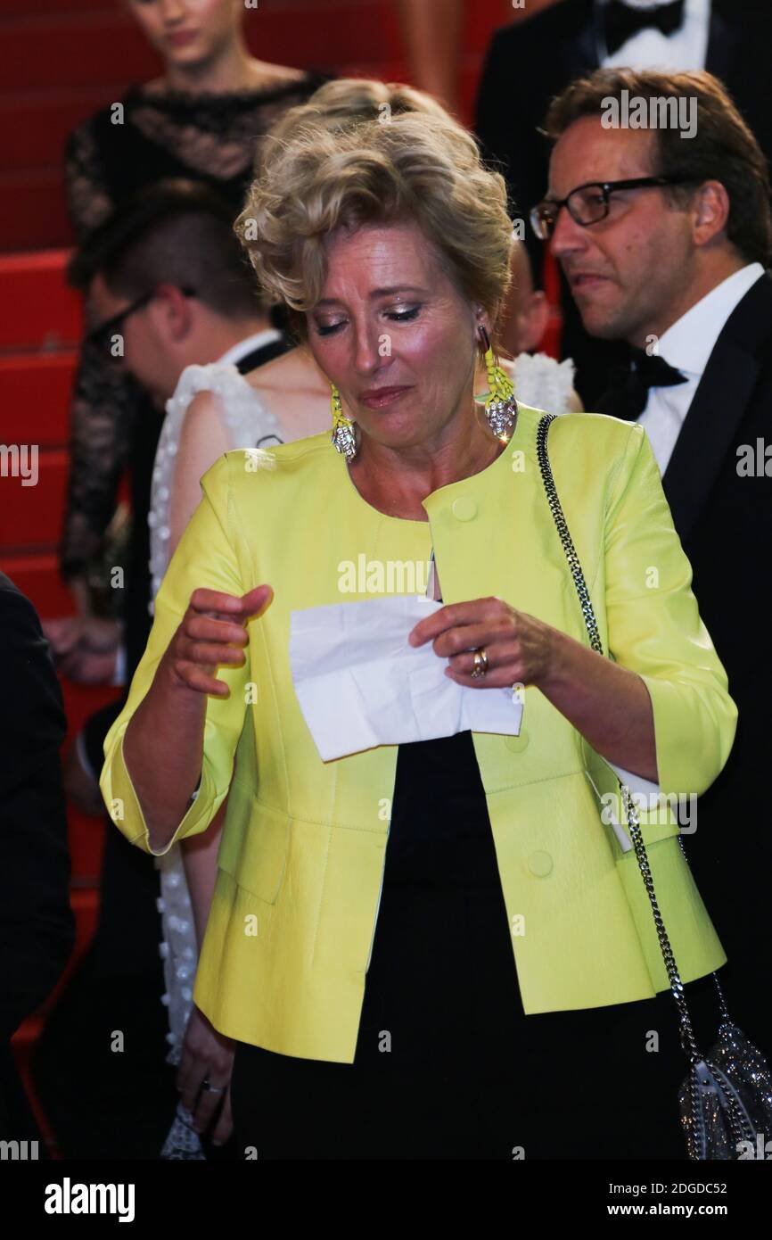 Actors Emma Thompson leaving the 'The Meyerowitz Stories' screening