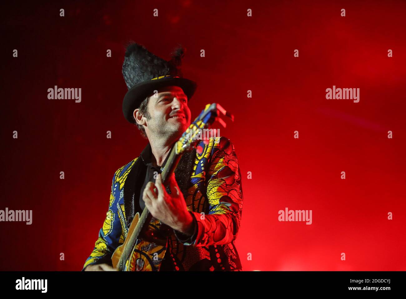 Singer/songwriter Matthieu Chedid, -M- performs during the 70th annual Cannes Film Festival at on May 21, 2017 in Cannes, France. Photo by David Boyer/ABACAPRESS.COM Stock Photo