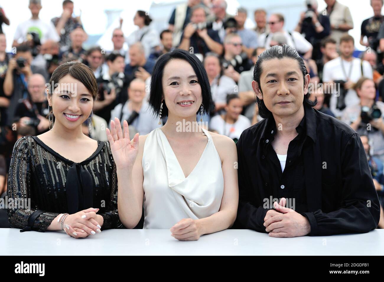 Ayame Misaki, Naomi Kawase and Masatoshi Nagase attending the Radiance photocall as part of the 70th Cannes Film Festival in Cannes, France on May 23, 2017. Photo by Aurore Marechal/ABACAPRESS.COM Stock Photo