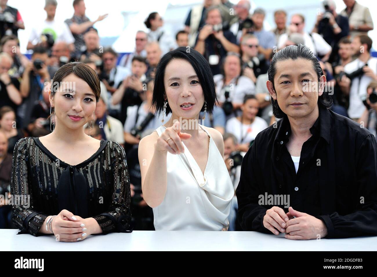 Ayame Misaki, Naomi Kawase and Masatoshi Nagase attending the Radiance photocall as part of the 70th Cannes Film Festival in Cannes, France on May 23, 2017. Photo by Aurore Marechal/ABACAPRESS.COM Stock Photo