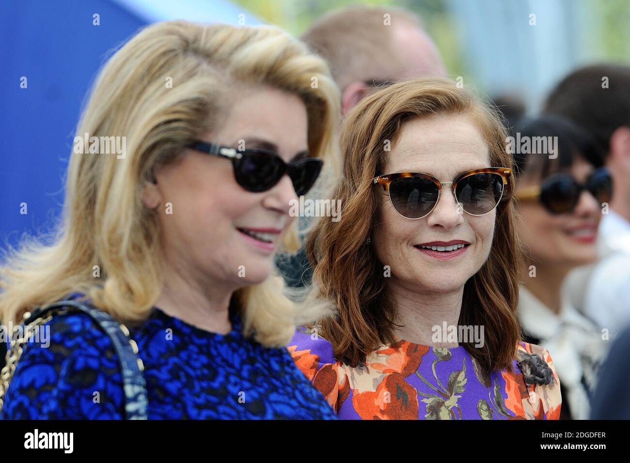 Catherine Deneuve and Isabelle Huppert attending the 70th anniversary photocall as part of the 70th Cannes Film Festival in Cannes, France on May 23, 2017. Photo by Aurore Marechal/ABACAPRESS.COM Stock Photo