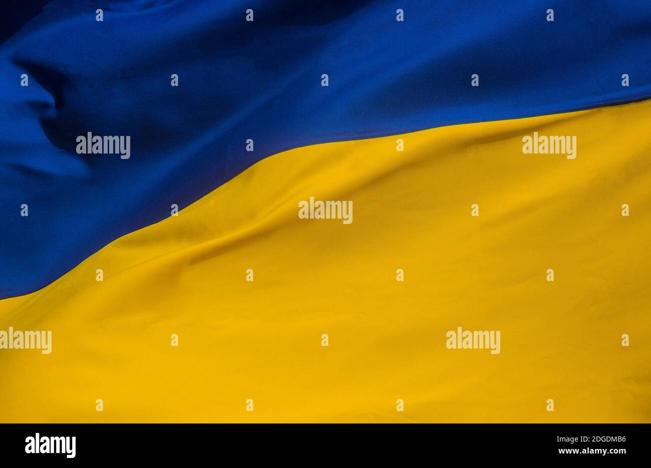 National yellow blue flag of Ukraine Stock Photo Alamy