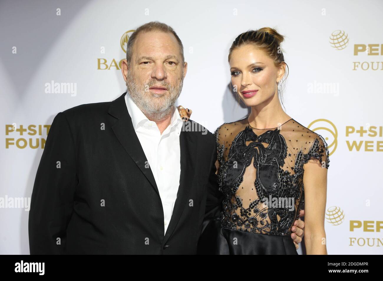 Harvey Weinstein and his wife attending the Semaine du Cinema Positive