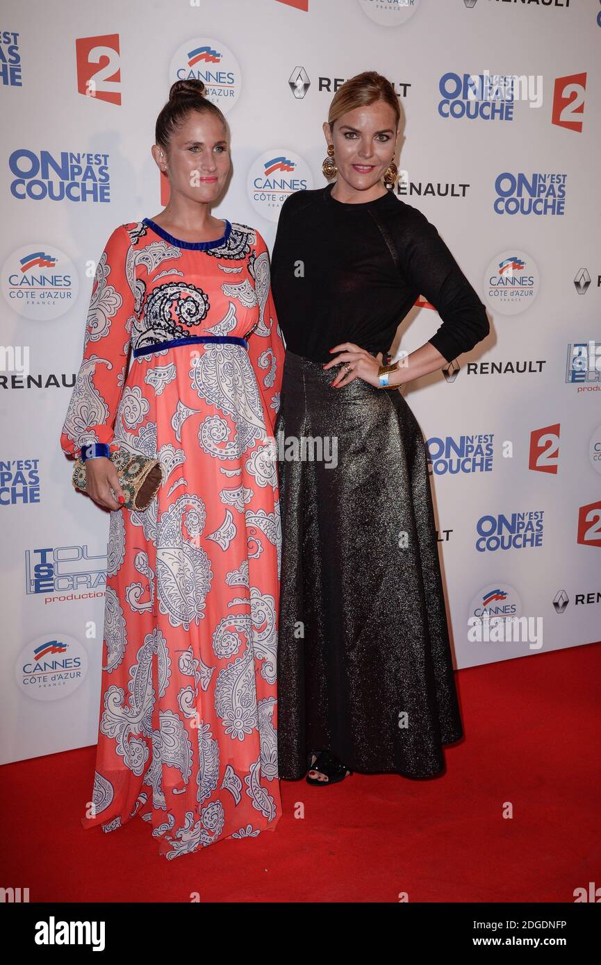 Josephine Drai, Justine Fraioli attending the On N'Est Pas Couche TV Show  photocall during the