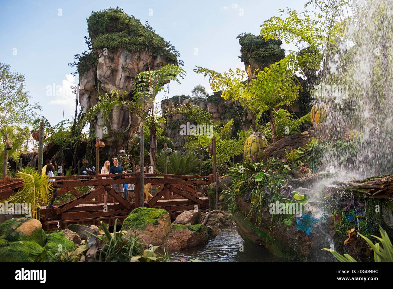 Hand out photo - Pandora - The World of Avatar at Disney's Animal Kingdom brings a variety of experiences to the park, including the family friendly Na'vi River Journey attraction, the thrilling Flight of Passage attraction, as well as new food, beverage and merchandise locations. Disney's Animal Kingdom is one of four theme parks at Walt Disney World Resort in Lake Buena Vista, FL, USA, May 24, 2017. Photo by Disney via ABACAPRESS.COM Stock Photo