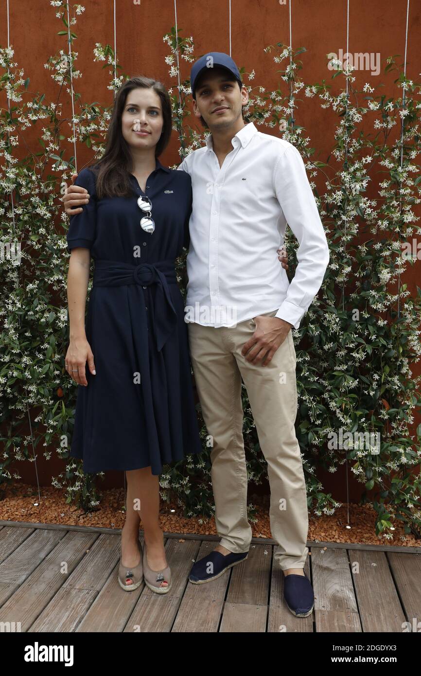Sophie Mousel And Amir El Kacem In The Roland Garros Stadium VIP Sophie Mousel And Amir El Kacem In The Roland Garros Stadium Vip Village During The First Day Of The 2017 French Tennis Open In Paris France On May 28th 2017 Photo By Henri 2DGDYX3 