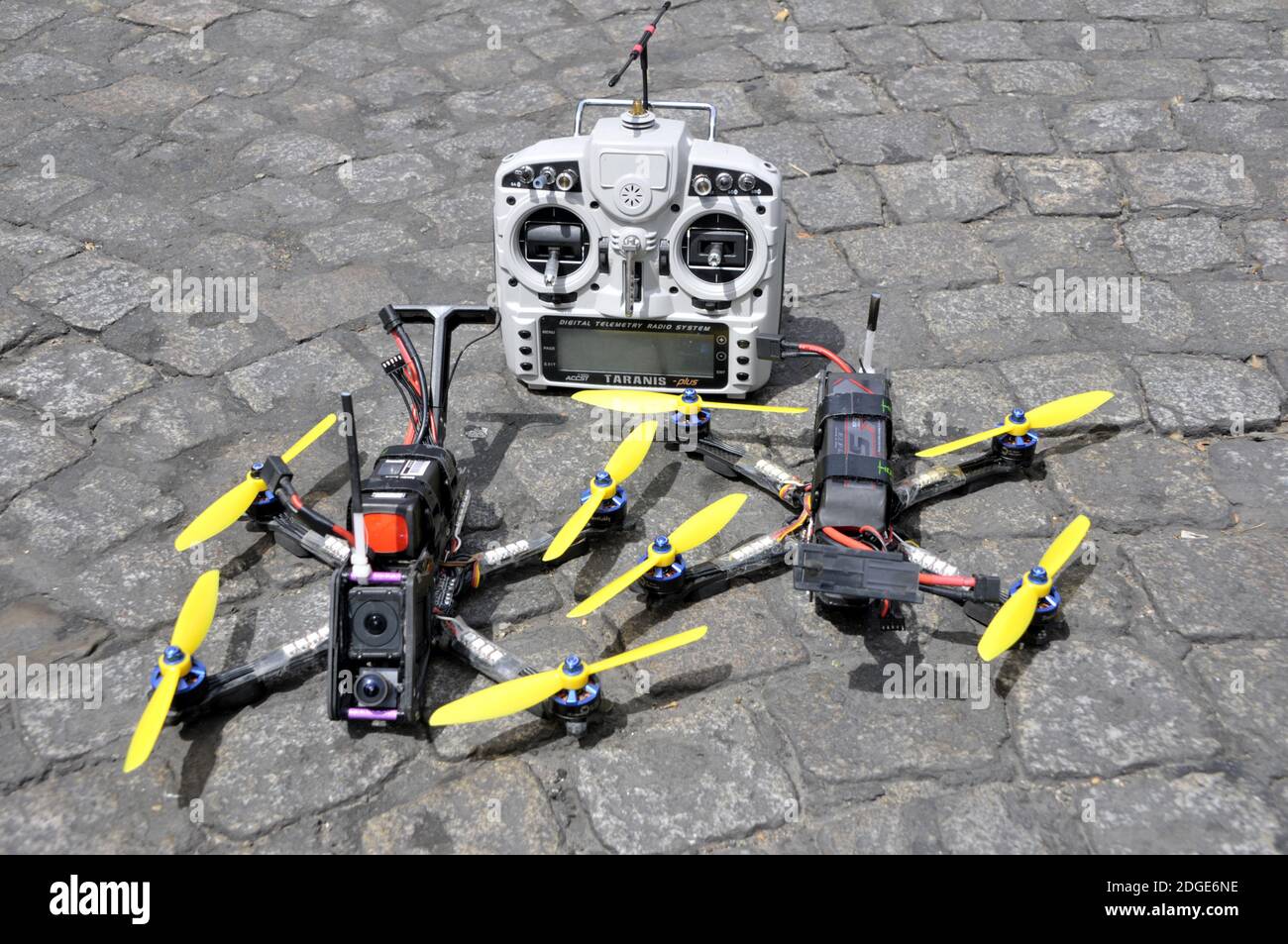 2nd edition of Paris Drone Festival and 1st of Drone Champions League (DCL) on the Champs Elysees in Paris, France on June 4, 2017. by Alain Apaydin/ABACAPRESS.COM Stock Photo -