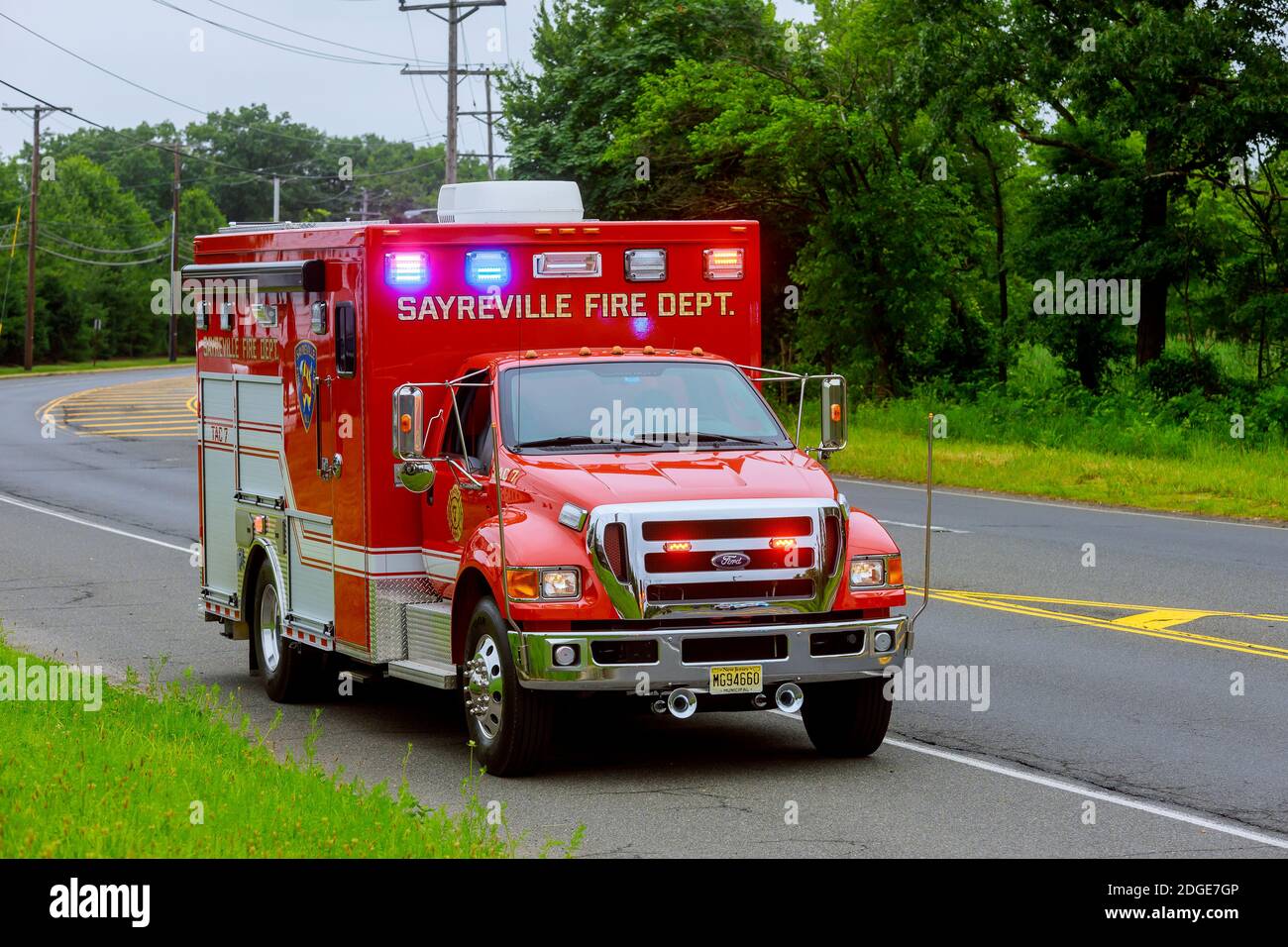 Police car flashing lights usa hi-res stock photography and images - Alamy