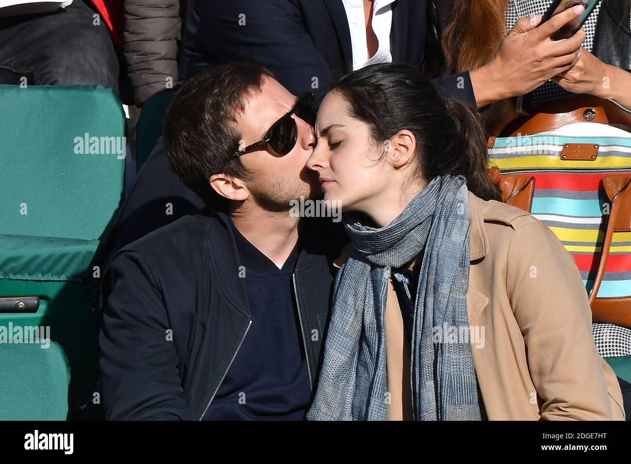 Actress Noemie Merlant and her boyfriend attend the 2017 French