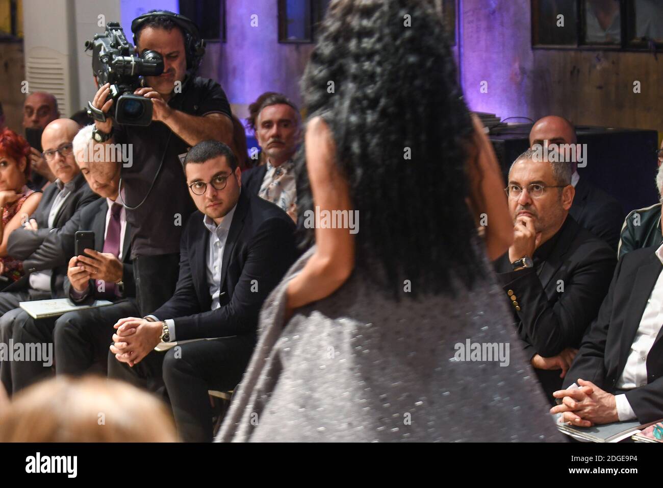 Fashion designer Elie Saab (right) and son Elie Saab Jr (left) attend ...