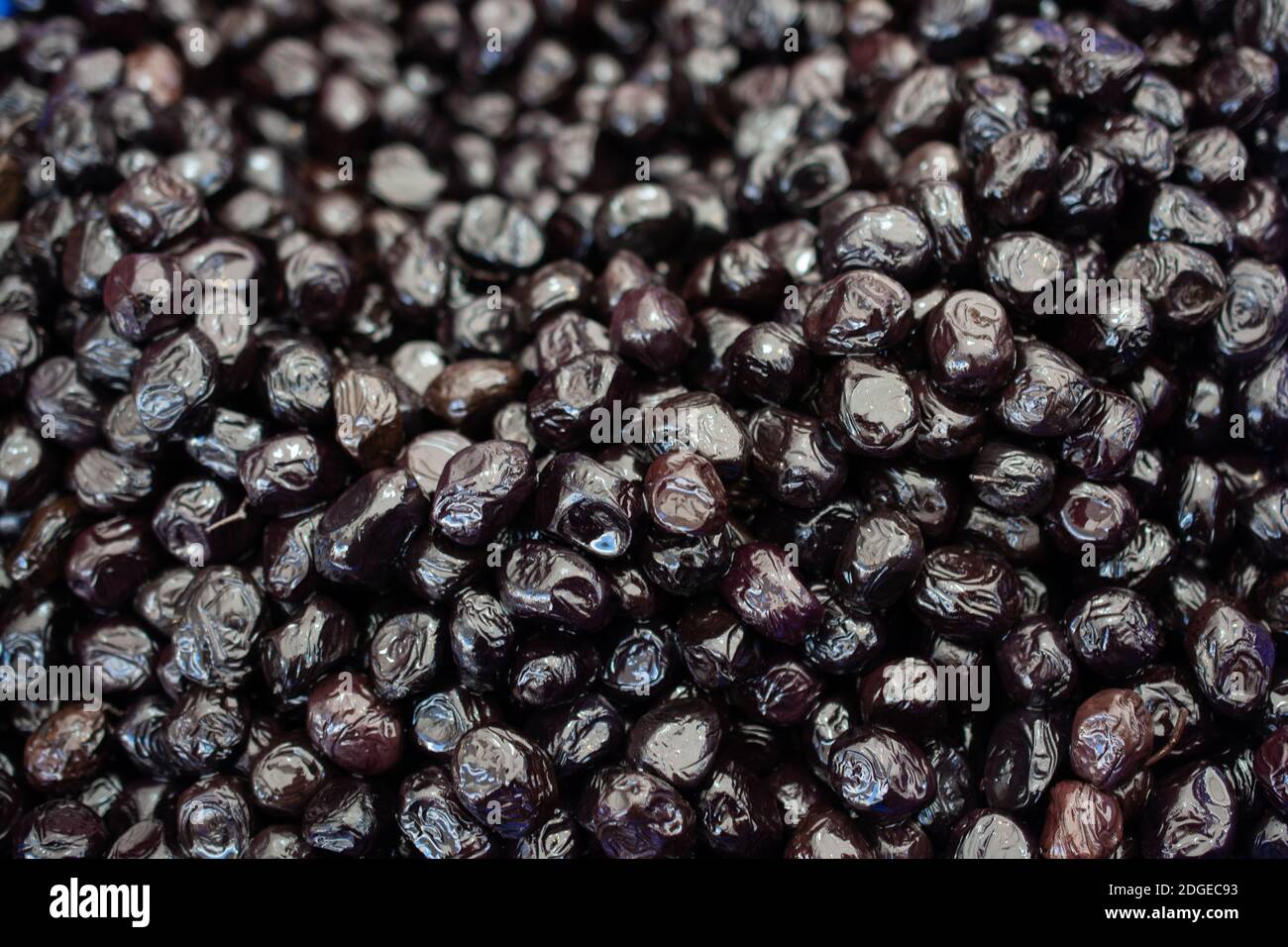 Black olives as health food preserved in olive oil Stock Photo Alamy