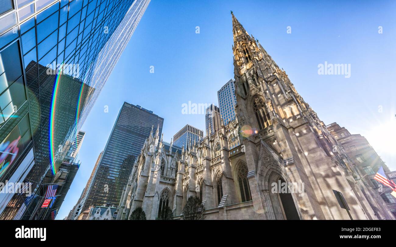 St Patrick Cathedral in New York City Stock Photo
