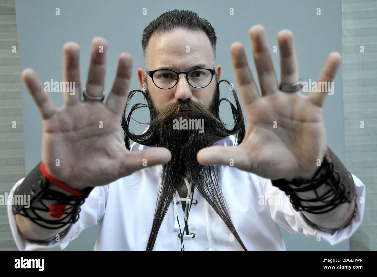 Richard Palatchi, Champion de la Catégorie lÕAudacieuse, Premier Championnat  de France de Barbe in Paris, France on June 17, 2017. Photo by Alain  Apaydin/ABACAPRESS.COM Stock Photo - Alamy