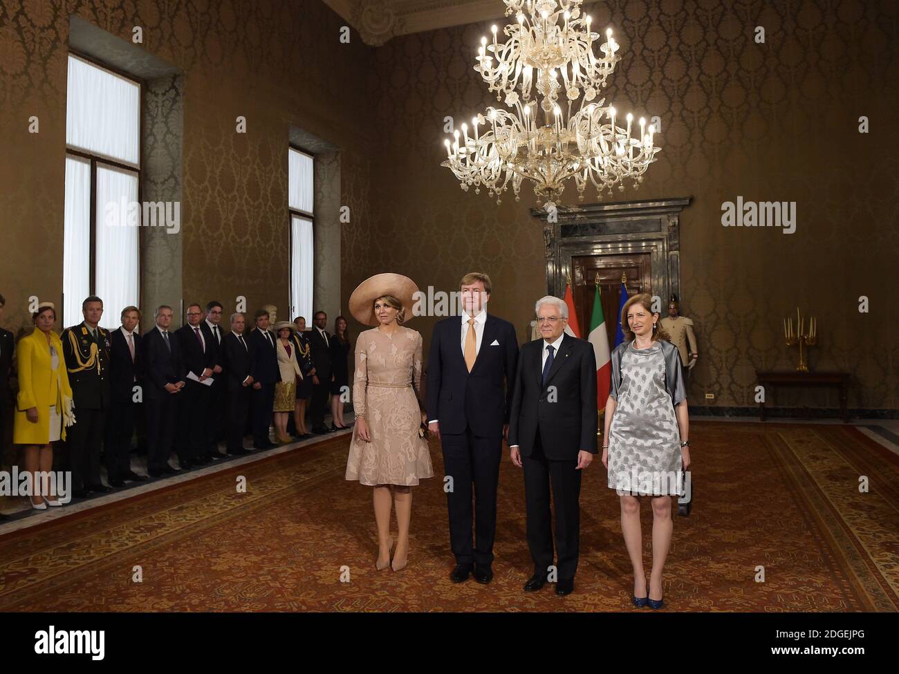King Willem-Alexander and Queen Maxima of The Netherlands are received ...