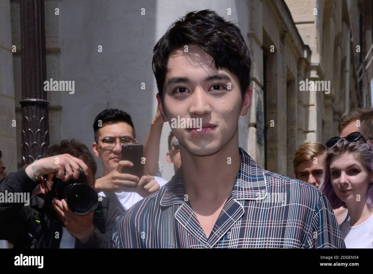 Xu Weizhou arriving at the Louis Vuitton show during the Paris Men’s ...