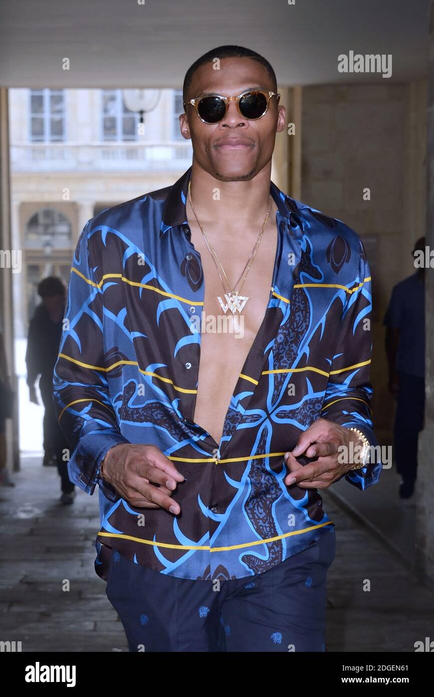 Westbrook arriving the Louis Vuitton show during the Paris Men's fashion Week Spring Summer 2018, in Paris, on june 22, 2017. Photo by Aurore Marechal/ABACAPRESS.COM Stock Photo - Alamy