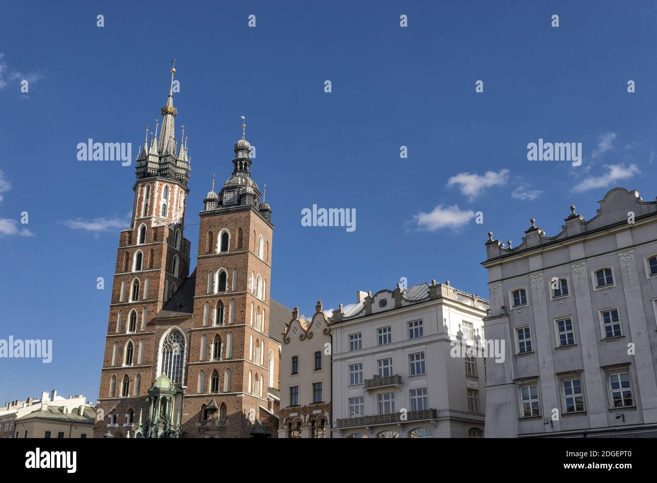 Church of Mariacki in Krakow Stock Photo
