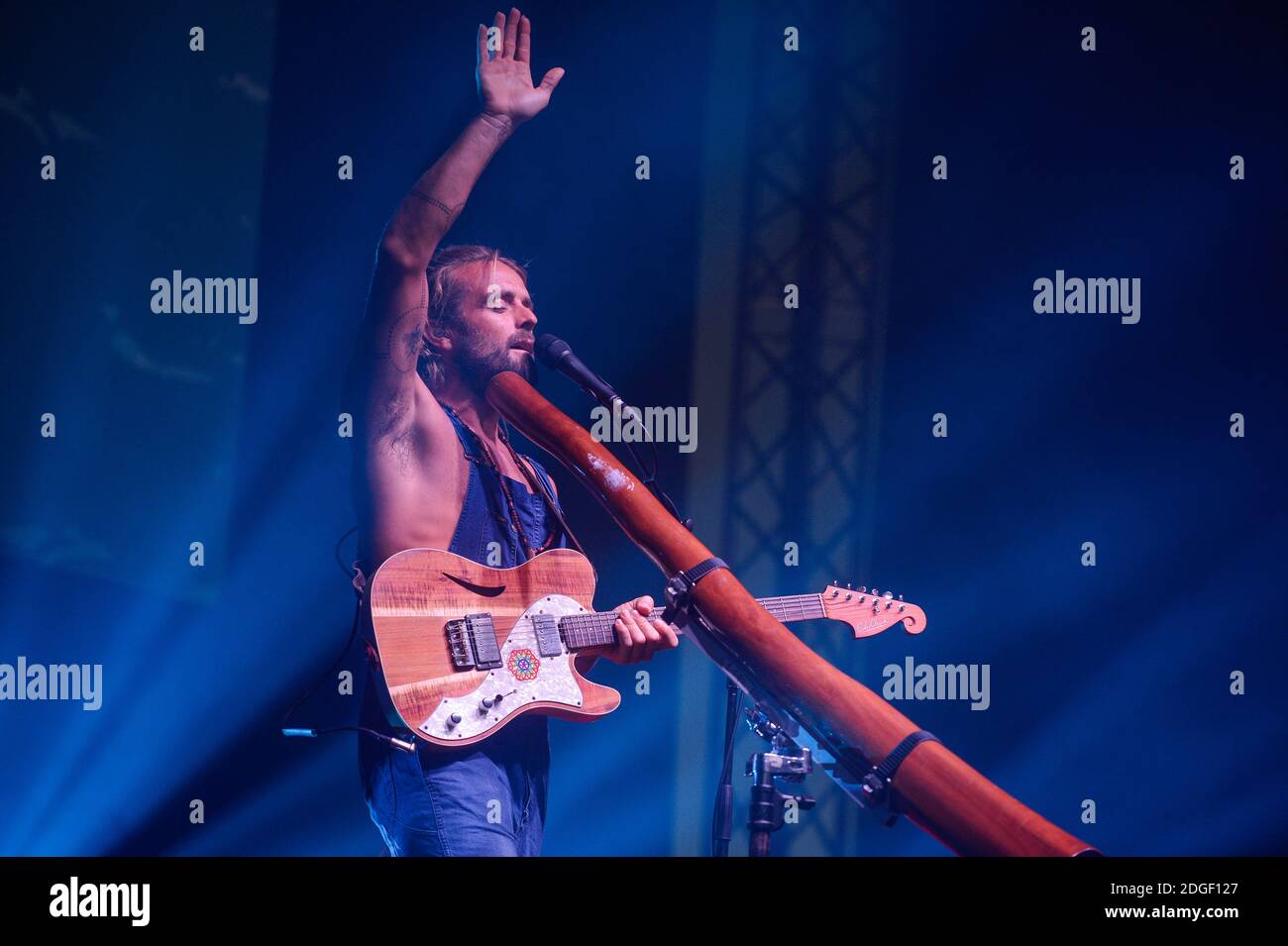Xavier Rudd performing live on stage during Southside Festival in ...