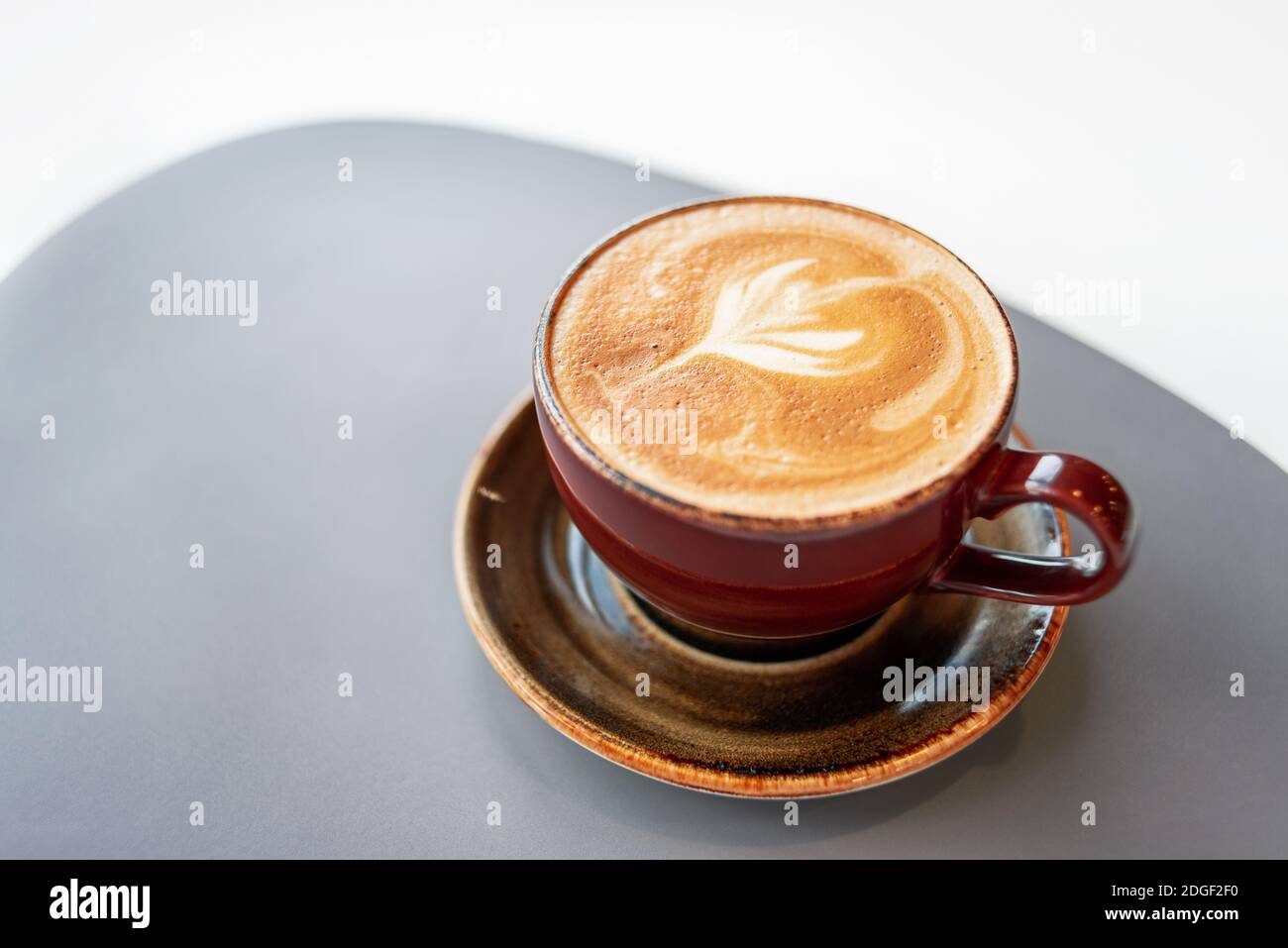 Cappuccino in glass cup stock photo. Image of brown, morning - 3742906