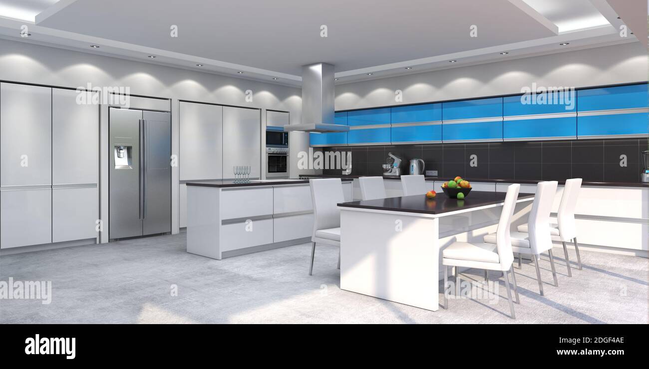 3d design modern kitchen hi-res stock photography and images - Alamy