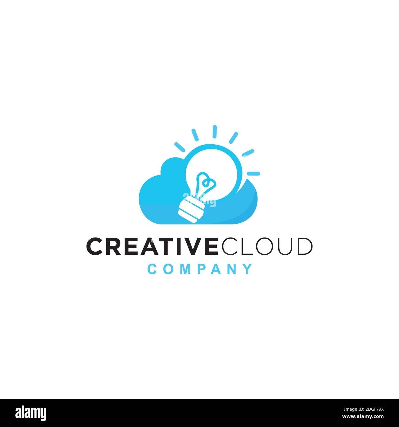Creative cloud logo. Creative ideas concept. Stock Vector